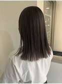 透明感グレージュ×切りっぱなしミディアム/30代/40代/50代