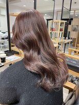 クラン(Chlan)&nbsp;チェリーブラウンカラー×艶髪ウェーブヘア