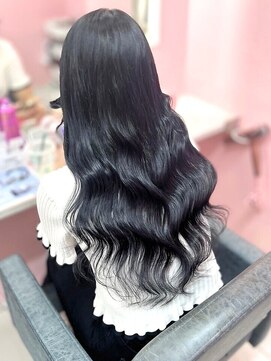 シーズン 大阪(SEASON) 【バージンレミーエクステ】Blue Black/韓国ヘア/大阪梅田駅