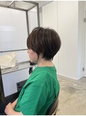 ハンサムショート/白髪ぼかし/カーキ 30代40代