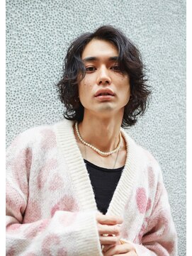 カナン(CANAAN) メンズ・ダークアッシュ×ミディアムメンズパーマ