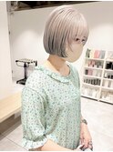 【坪井】ミニボブ×フェイスレイヤー×ホワイトシルバー