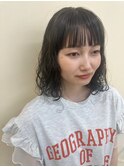 20代30代40代アッシュブラウン×大人可愛いなみなみウェーブロブ