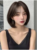 渋谷 ボブ 韓国ヘア ショートボブ 顔周りレイヤー 小顔カット