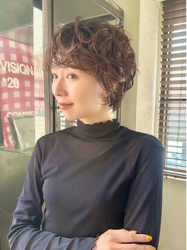 ファイブシーン アオヤマ(5SCENE AOYAMA) ショートパーマショートカット前髪あり前髪なし20代30代40代