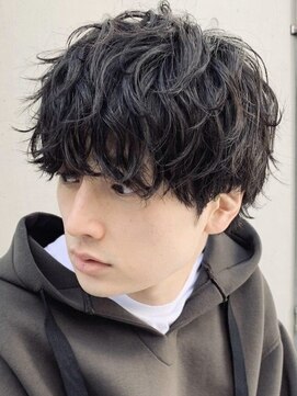 レタッチバイフィフス(RETOUCH by fifth) 原宿シャドウパーマ緩めスパイラルパーマッシュセンターパート◆