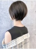 丸みショートボブくびれショートボブ前髪ありショートヘア