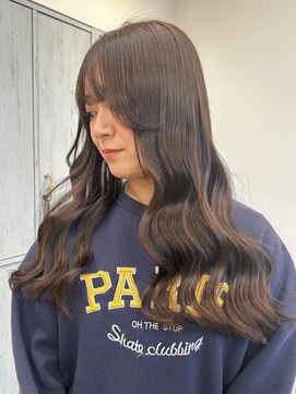 ロテ(LOTE.) 着物ヘア/ダークアッシュ/ミディアムレイヤーカット/一宮