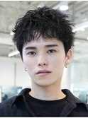 渋谷大人ルーズショートルーズパーマメンズカットツイスパ短髪