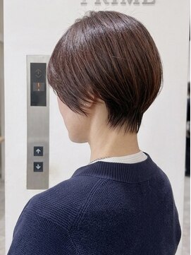 ヘア アンド スパ エジェリ プリム(hair&spa egerie prime) 首に沿うえりあしショート/40代50代