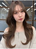 ロングヘア/韓国くびれヘア/レイヤーカット/髪質改善/渋谷