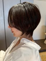 ナチュラル ヘアーデザイニング(Natural hair designing)&nbsp;ひし形ショート/アッシュグレージュ/オリーブグレージュ/垢抜け