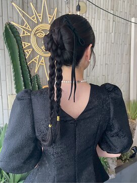 ヘアプレイスソル (HAIR PLACE SoL) ヘアセット/ヘアアレンジ/三つ編みアップスタイル