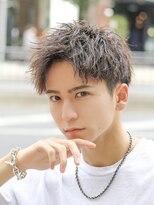 ベーア(Bar) 短髪ツイストスパイラルアップバングツイストパーマ刈り上げ