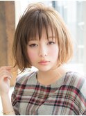 メルトカラーシースルーショート小顔ヘア