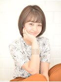 シースルーバング×ナチュラルボブカット/心斎橋&難波&なんば