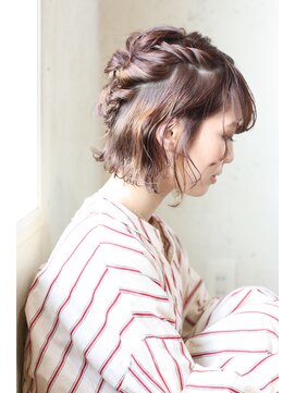 ピース(piece) ショコラブラウン　ボブウルフ　アレンジ☆