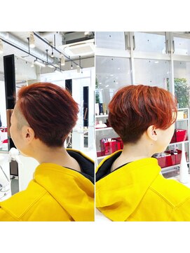 レンジシ オモテサンドウ(RENJISHI omotesando) オレンジの外国人風ハンサムショート！＜本橋寛道＞