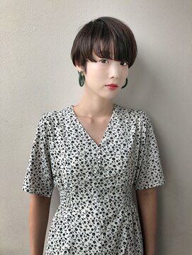 メモリーズ 銀座(Memories) ショートボブ/マロンベージュ/Aライン/かきあげ/前髪［銀座駅］