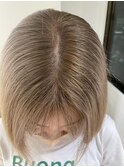 キレーイに根本繋がったブリーチリタッチ!_creamy beige color_