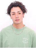 束感ショートマッシュパーマウルフ波巻きハイライト254