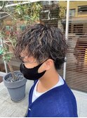 立体感抜群の波巻パーマ【髪質改善/デザインカラー】