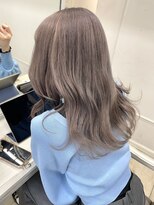 シーン(seen)&nbsp;【くびれヘア×ミルクティーベージュ】小顔カット　大人ガーリー