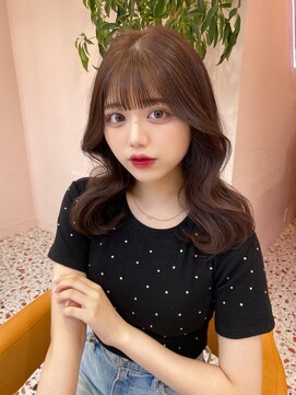 ボタン シブヤ(VOTAN SHIBUYA) ダブルカラー/ベージュ/韓国ヘア/渋谷/レイヤー/顔まわり