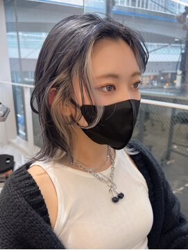 ランテルディ 渋谷(LANTERDIT) フェイスフレーミング アッシュブラック ミディアム