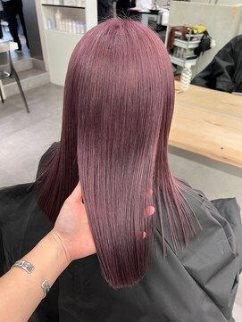 ベレーザ 渋谷(BELEZA) 6234ラベンダーパープルアッシュブラックオンブレレイヤーロング