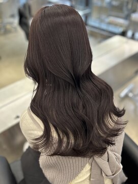 ペレ 栄店(PELE) デザインカラー/レイヤーカット/ウェットヘア/オリーブベージュ