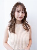 インナーカラー韓国レイヤーくびれヘア髪質改善前髪