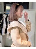 黒髪/ボブルフ/ネビージュ/小顔/ワンレン/梅田/大阪/髪質改善
