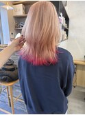 表参道ダブルカラーブリーチインナーカラー10代20代30代