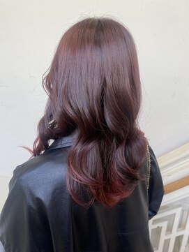 モリオ フロム ロンドン 成増店 【morio成増/一戸】インナーカラーチェリーレッド