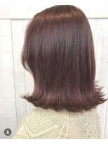 コルル 渋谷(COLULU)&nbsp;【切りっぱなしミディアムボブ】チェリーレッド/韓国風巻き/韓国