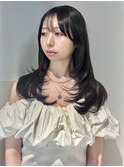 レイヤーカット韓国ヘアワンカール小顔顔周り簡単スタイリング