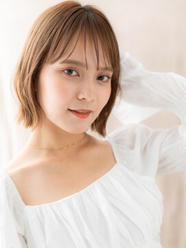 カバーヘア ブリス 北浦和(COVER HAIR bliss) ココアグレージュ外ハネくびれヘアミニマルボブY北浦和20代30代