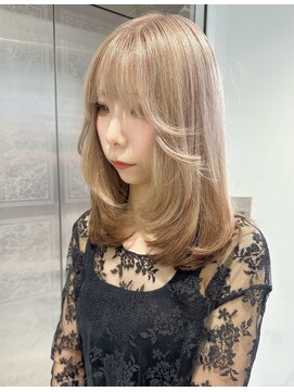 ノラ ウメダ(NORA UMEDA) 【chiaki】milktea roots/ハイトーン/デザインカラー