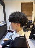 シャドウパーマ　ホワイトメッシュ　ダウンパーマ　八王子