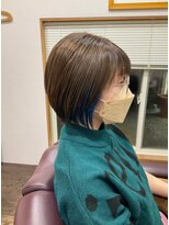 ヘアーギャラリー インディ(hair gallery indy)&nbsp;ショートボブ　　インナーカラー　イヤリングカラー
