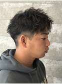 [MEN’S HAIR/波巻ツイストスパイラル/アップバング/伊勢崎]