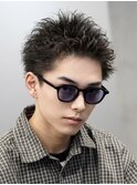 渋谷スパイキーパーマメンズカットルーズスパイキーショート入学