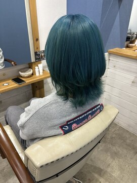 ステア ケース(stair case) ウルフ×ターコイズカラー