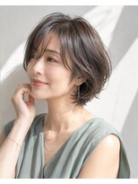 アッシュ 学芸大学店(Ash)&nbsp;ショートボブ/大人女性/グレージュ/白髪ぼかし/脱白髪染め