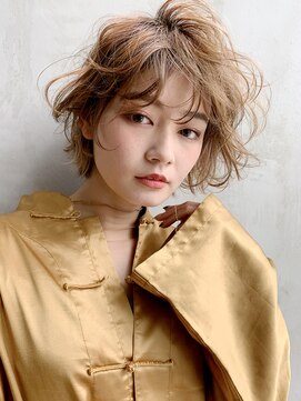 アルバム 銀座(ALBUM GINZA) カジュアルウェーブ_ウェーブパーマフォギーベージュ_27496