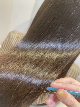 アンド ラ ブランシュ(&.La Blanche) ストレート/くすみブルー/テラコッタ/大宮/トリートメント