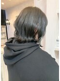 福山市美容室Caary ぶつ切りボブ透明感くすみカラー
