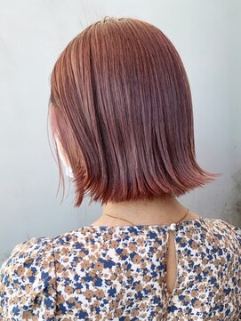 アイティー バイ アルバム 浦和店(IT by ALBUM) ピンクボブ_アースカラーくびれヘアツートンカラー_ba378531