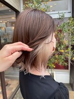 アース コアフュールボーテ 伊勢崎(EARTH coiffure beaute) モカグレージュフェイスフレーミング外ハネボブ